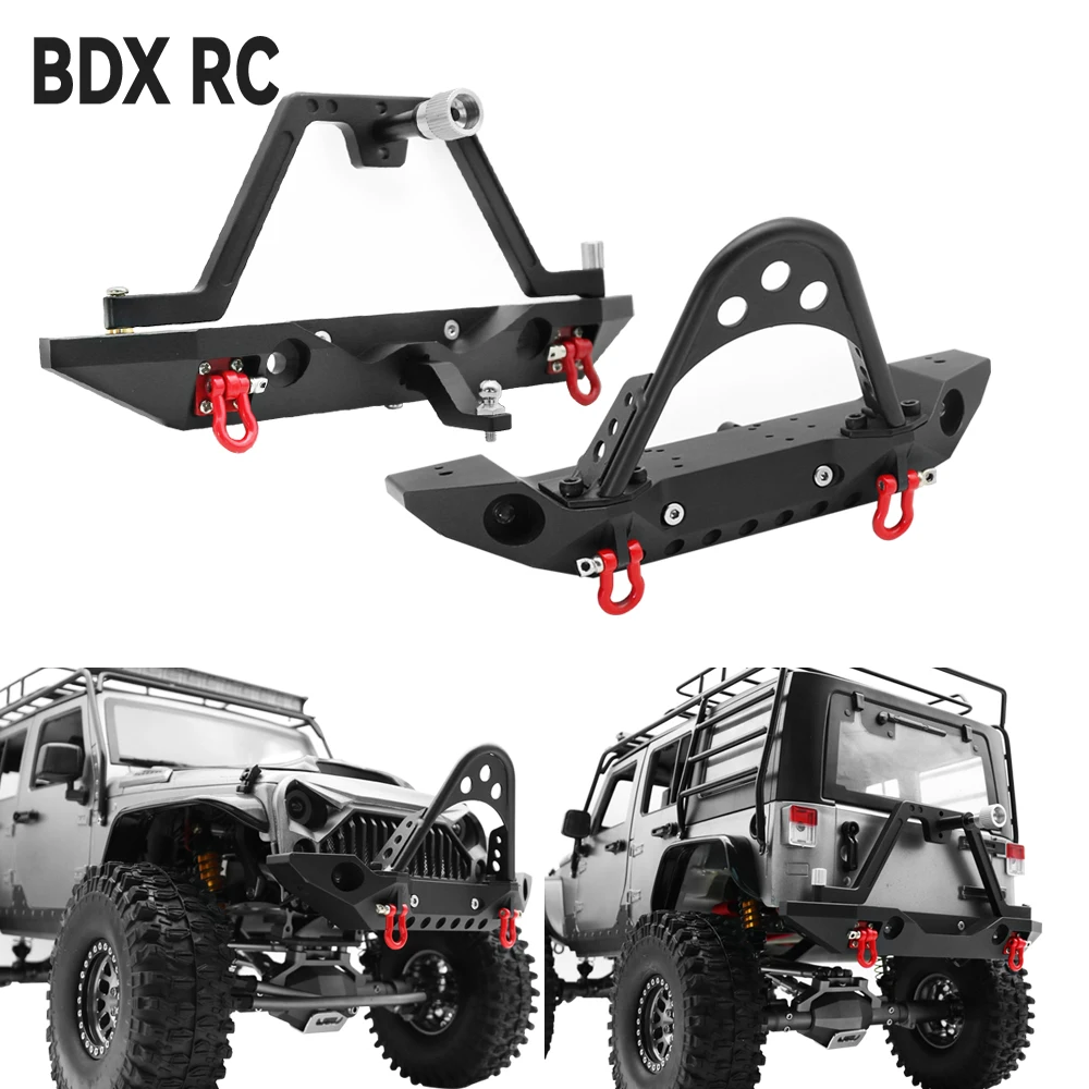 Metalowy przedni tylny zderzak z zapasową oponą 1,9" do gąsienic 1/10 RC Axial SCX10 i SCX10 II 900046   AXI03007 GRT 86181 Części zamienne