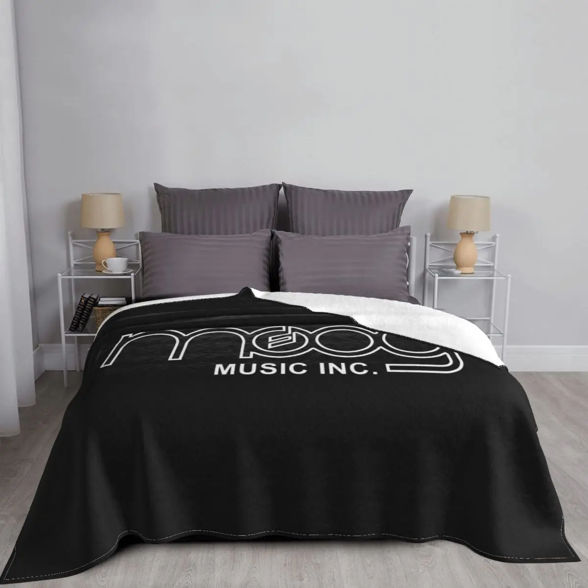 Moog Synthesizer Mogue Musical Instrument Logo Blanket Casual Thicken Comfortable Bedding Supply Sofa Decorative