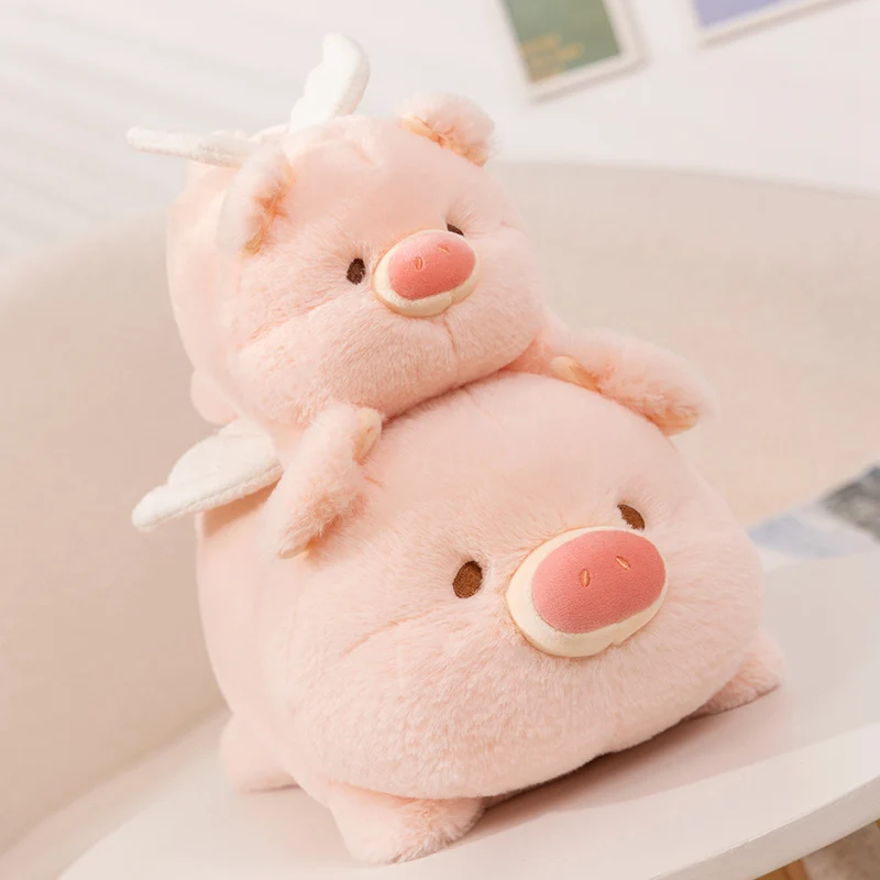 20-30cm Kawaii Angel Pig Plush Toy Cartoon Stuffed Animals Plushies Doll Anime Soft Toys for Girls Birthday Gift