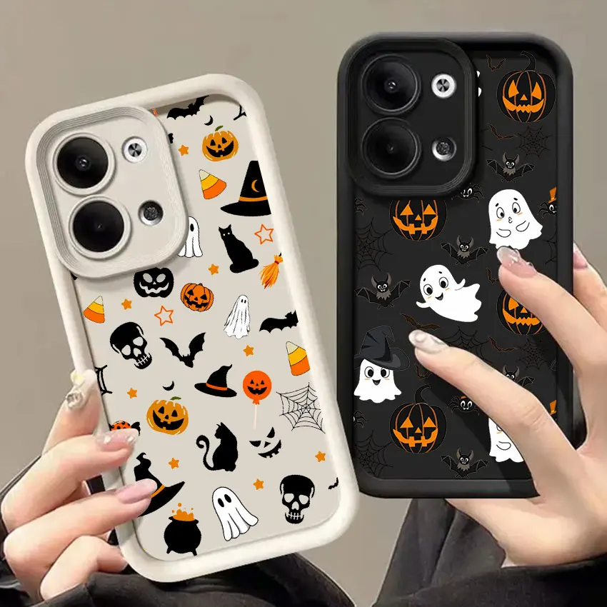 

Happy Halloween Ghost Phone Cases For Oppo Reno 14 13 12 11 F 10 5G 6 7 8 Pro Plus Cover 8T 4G 7Z 8Z 14Pro Soft Shockproof Funda