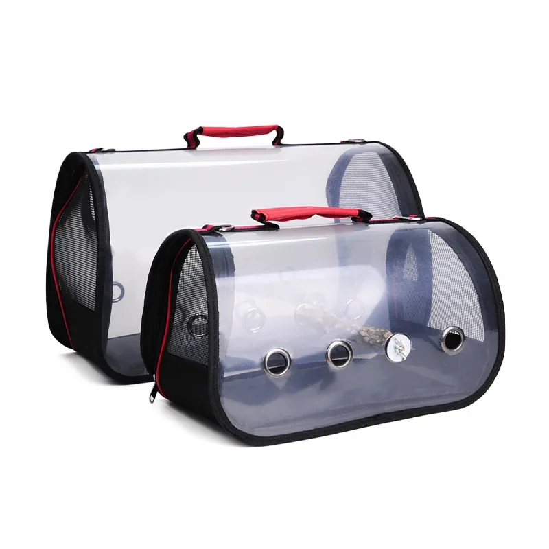 Bird stand Parrot out bag Pet take-away transparent bird backpack NEW hot-selling pet supplies