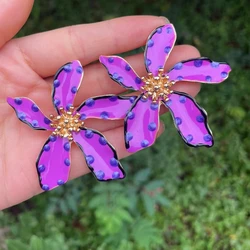 2023 New Sweet Big Flower Stud Earrings for Woman Party Jewelry