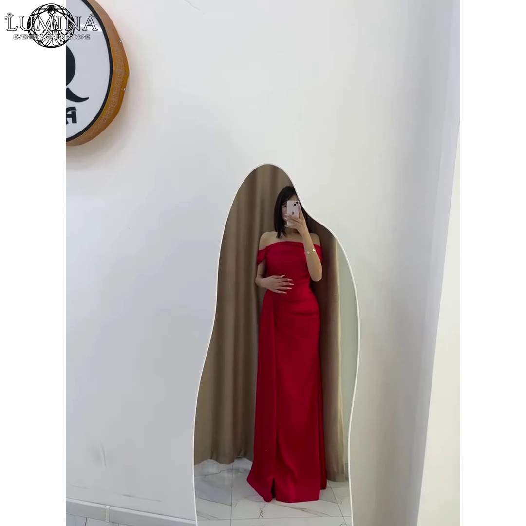 Lumina Custom Made Women's Wedding Party Attire Fishtail Skirt Evening Dresses Wedding Guest Dress Woman Dresses Elegant Slit