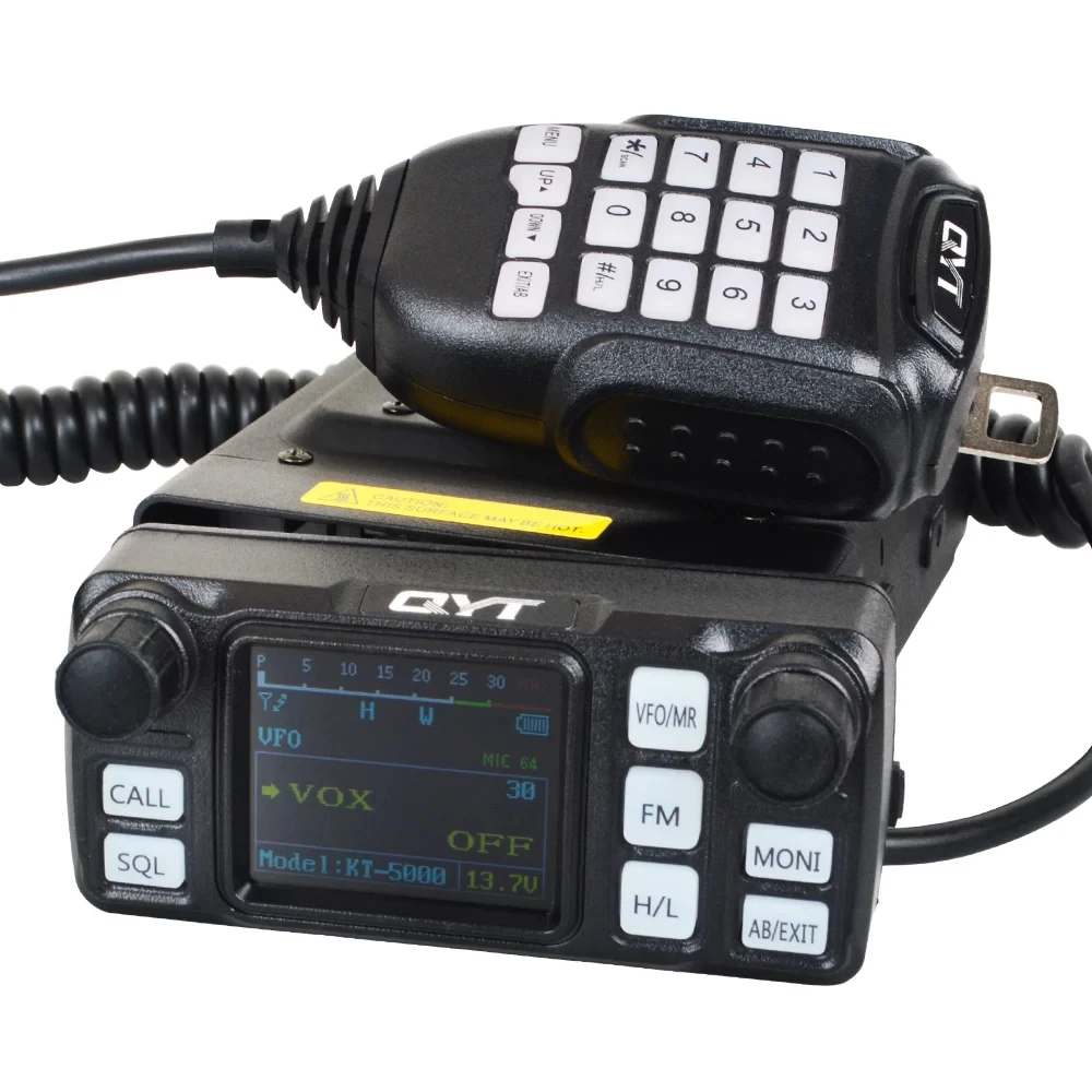

QYT KT-5000 25 Вт двухдиапазонный VHF UHF мини-мобильный радиоприемник с отдельной панелью скремблер автомобиль FM коммерческая станция радио