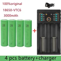 New original 3.7 V 3000 MAH 18650 battery for us18650 Sony VTC6 30A toys tools flashlight battery+USB Charger