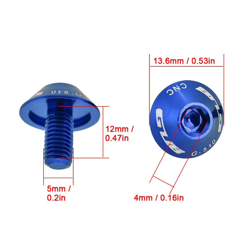 GUB G-510 2Pcs M5x12mm Bike Water Bottle Cage Holder Screw for Cycling