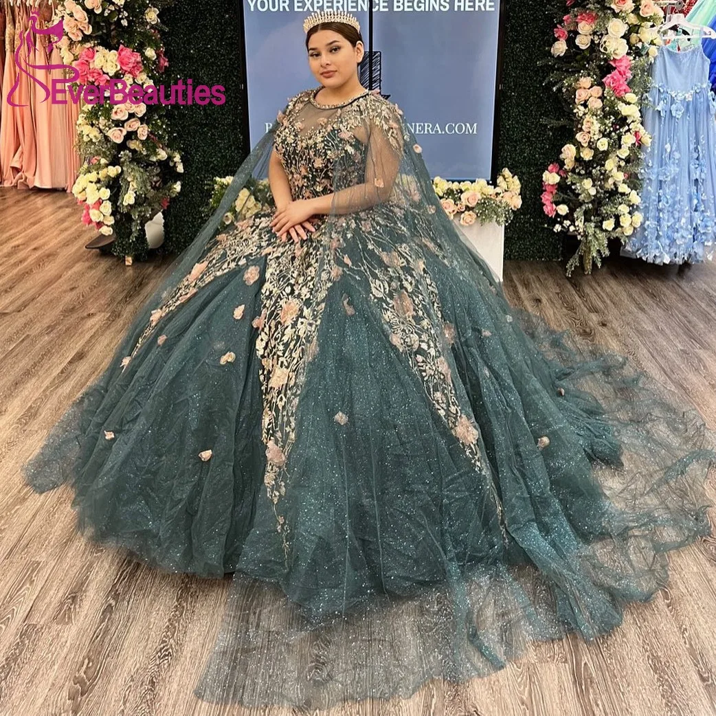 Vestidos De Fiesta Quinceanera Jurken Voor Vrouwen Glitter Tule Applique Sweet 16 Prom Jurk Baljurk Vestidos De 15 Quinceañera