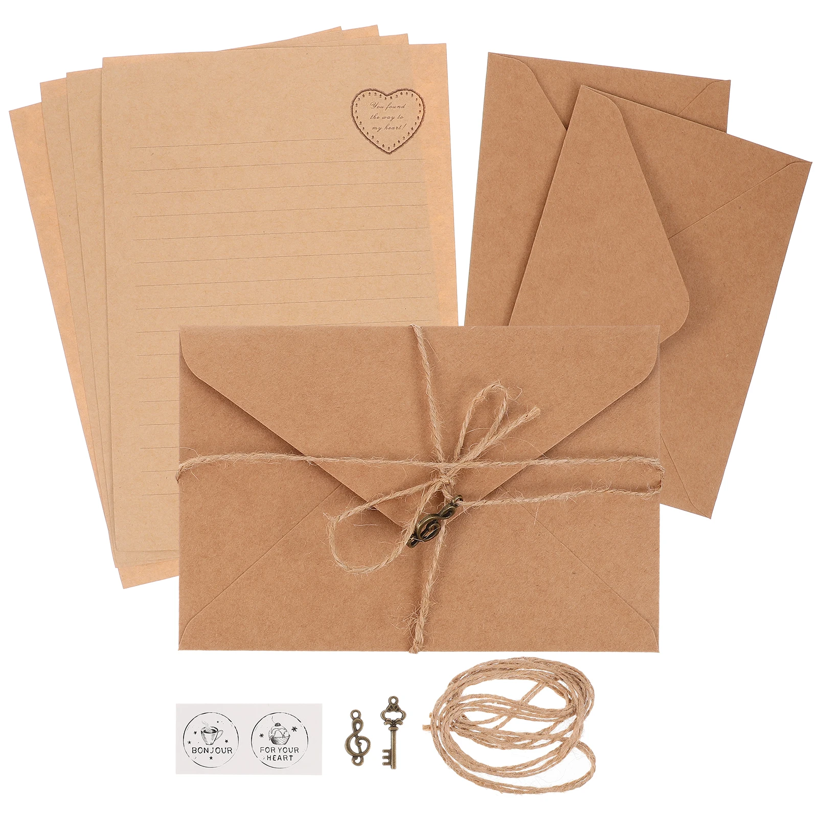 

2 Sets Travelers Notebook Insert Letter Paper Stationery Lined Envelope Writing Papers Gift Ideas Calligraphy