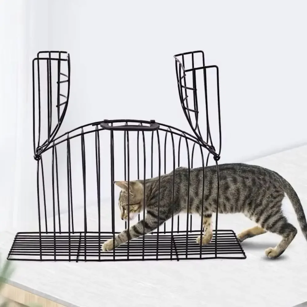 Metal Simple Cat Bath Cage Fixed Anti Biting Wash Cat Cage Anti Seizing Portable Cleaning Pet Cage Cat Beauty Accessorie