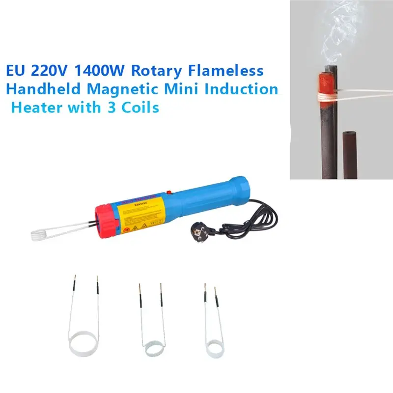 Durable-Car Bolt Remover Repair Tools 1400W Mini Flameless Magnetic Induction Heater 220V Handheld Heating NEW With 3 Coils EU E