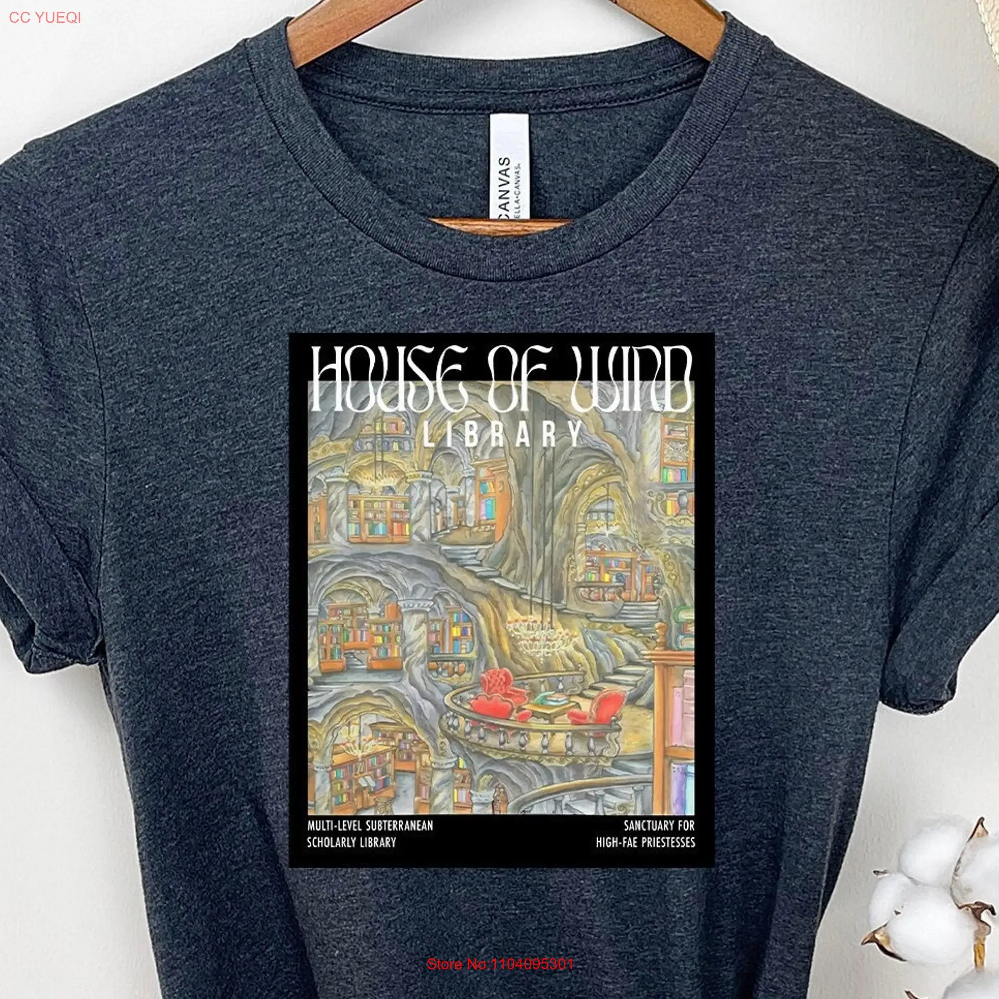 House Of Wind Library Velaris ACOTAR Illustrated Art Licensed T Shirt SweaT Night Court SJ Maas Throne Glass Crescent City