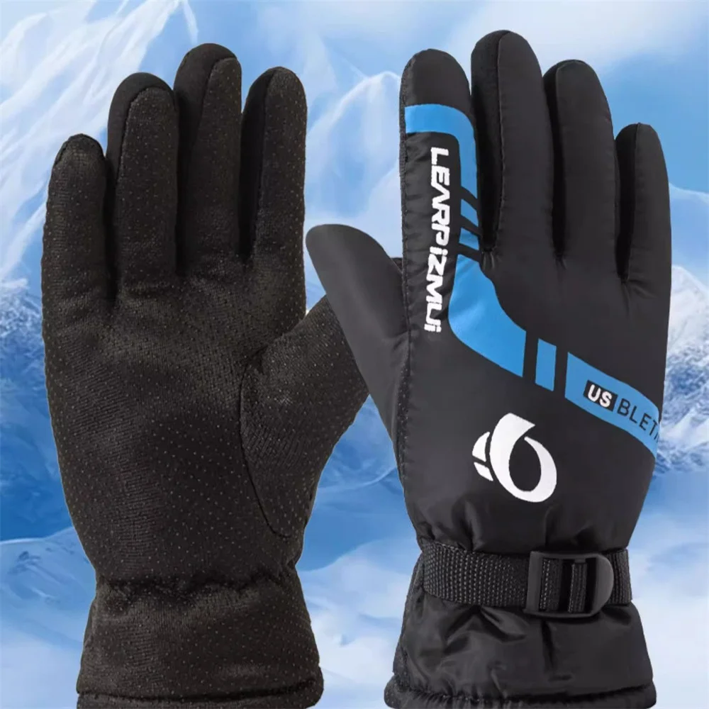 Guantes cálidos a prueba de viento, impermeables, engrosamiento, pantalla táctil, conducción al aire libre, Unisex, estilos de otoño e invierno,