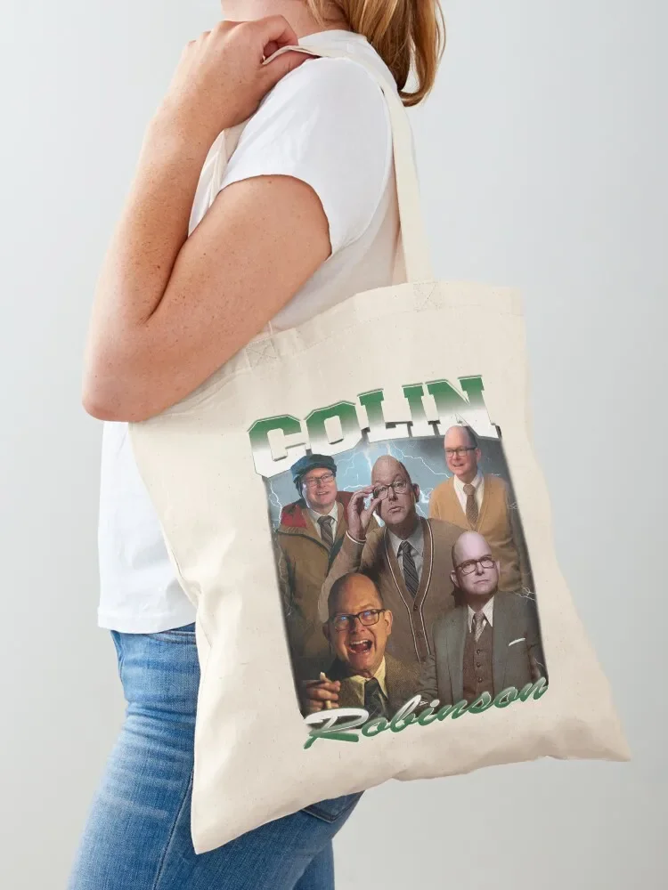 Colin Robinson Bolso de mano con diseño de los años 90, bolsos de mano de lona, bolsos de compras, bolso de lona