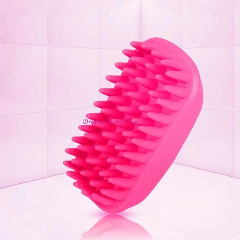 Pet Dogs Cats Bath Brush Pet Comb Soft Plastic Pet Shower Hair Grooming Comb HX6C