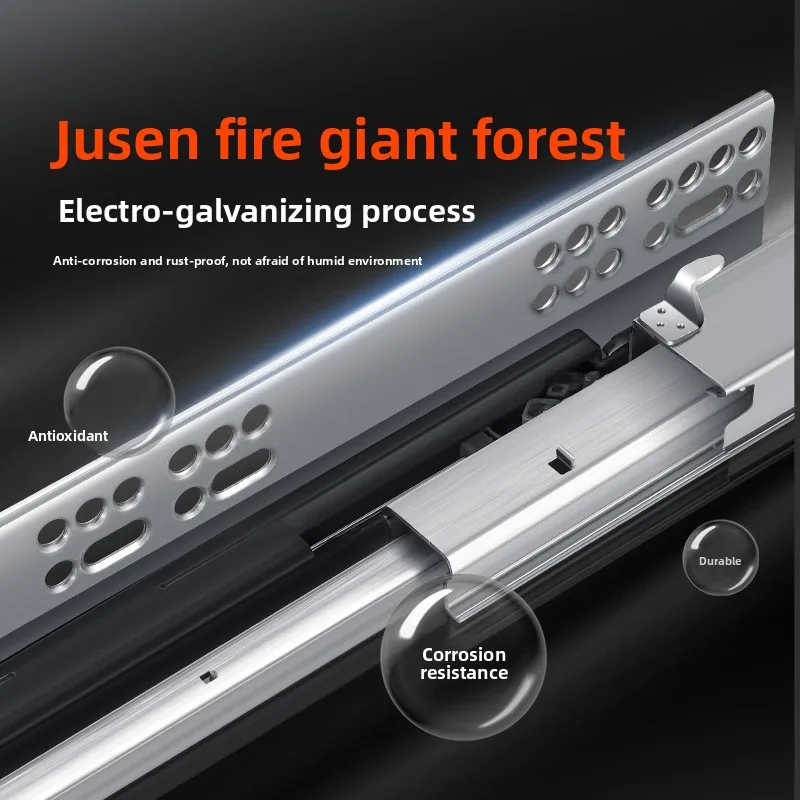 Concealed Bottom Mount Full Extension Drawer Slides Electroplated Cold Rolled Steel Cabinet Rails Mm Length Options Furniture