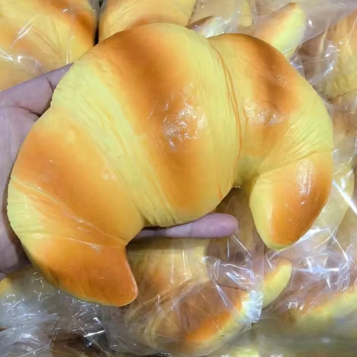 Squishy Croissant Knijpspeeltje Langzaam Stijgend Kleverig Stressverlichtend Speelgoed Superzacht Voedsel Creatieve Simulatie Brood Anti-angst Cadeaus