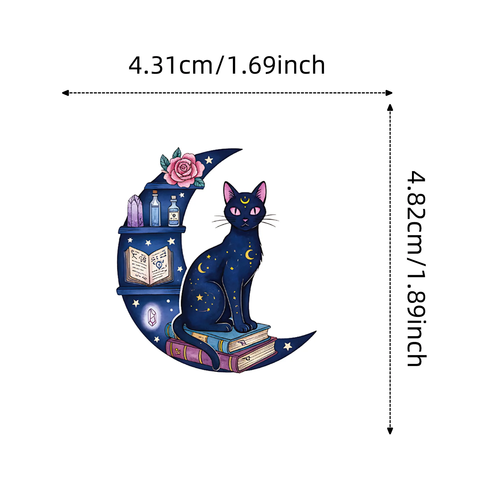 56 ملصقًا سحريًا بألوان مائية، ديكورات مجلة إبداعية ومتعددة الاستخدامات على الورق الأرجواني، ملصقات جرافيتي مقاومة للماء