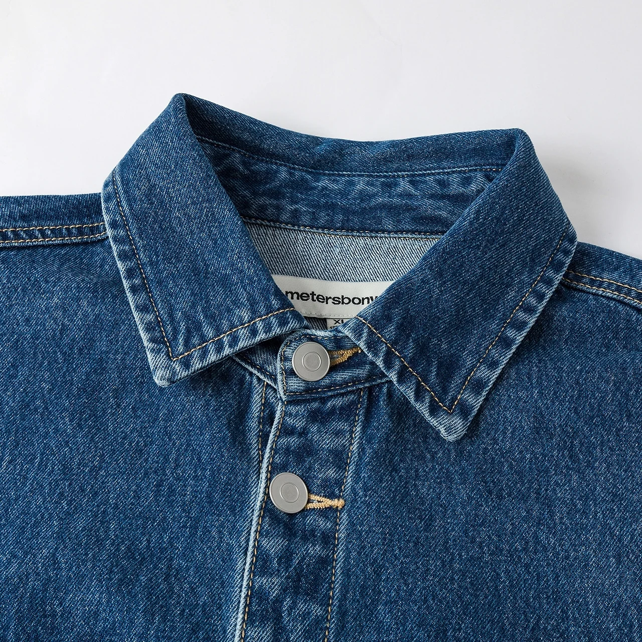 Immagine 7: Metersbonwe Giacca da camicia di jeans multiuso vintage invecchiata da uomo Tasche classiche con patta Capispalla oversize vestibilità casual Street Style