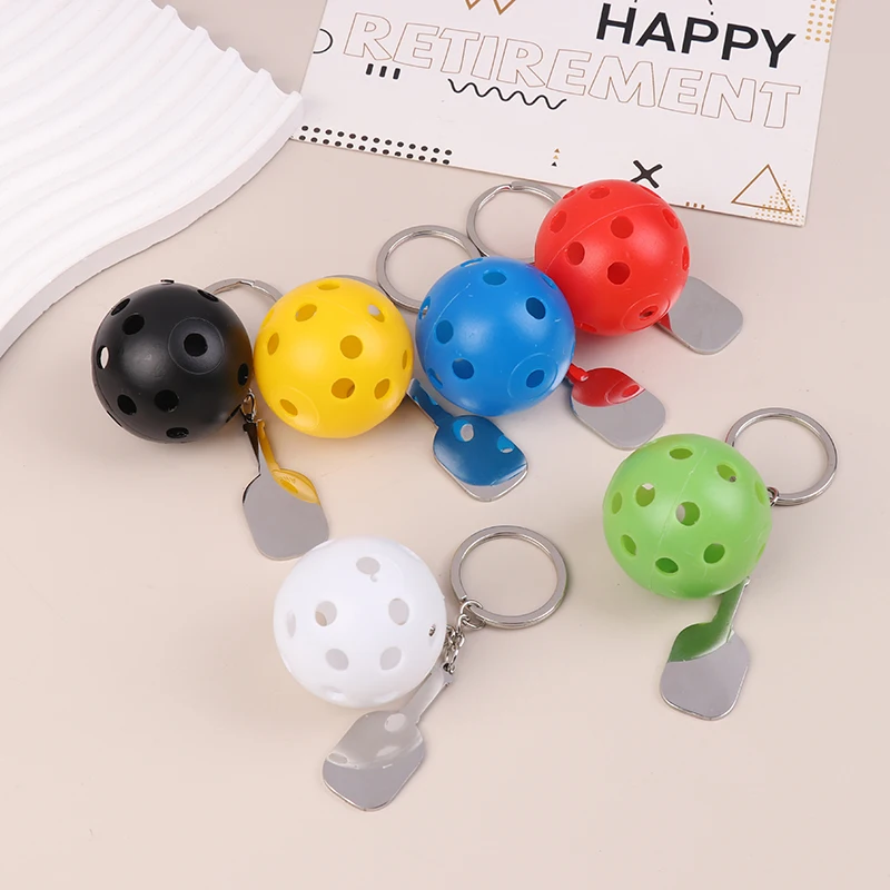 Creatieve Mini Pickleball Sleutelhanger Hanger Voor Bagagelabels Auto Sleutelhanger Sleutelhouder Tas Ornament Pickleball Racket Liefhebbers Geschenken