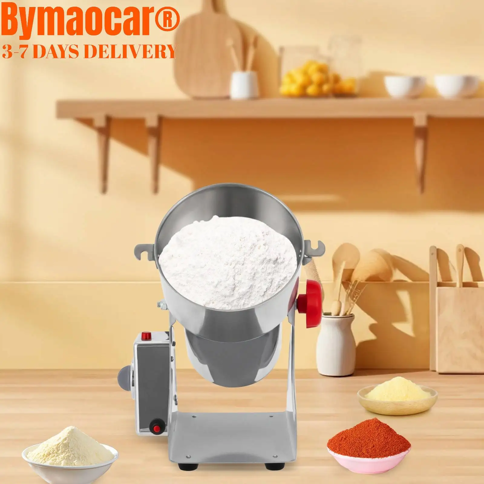 เครื่องบดเมล็ดพืชไฟฟ้า 1000 กรัม 3600 วัตต์ สแตนเลส บดเครื่องเทศและสมุนไพร ความเร็วสูง 30000 รอบต่อนาที สำหรับบดข้าวสาลี ข้าวโพด ข้าวสาร