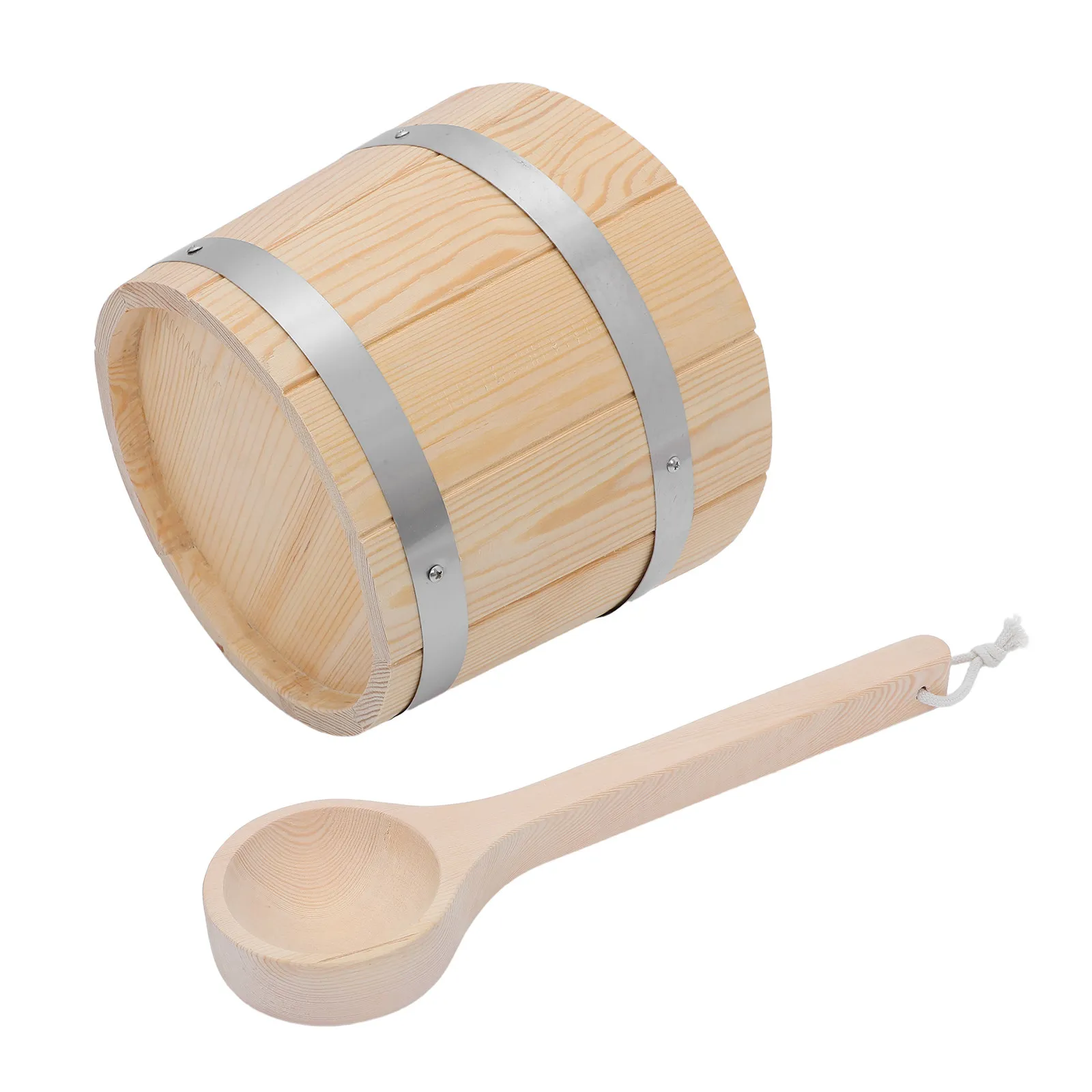 

Набор из 5-литрового деревянного ведра и черпака для сауны с эргономичной ручкой, большой емкости, для парной, спа, душа, ванны, для дома