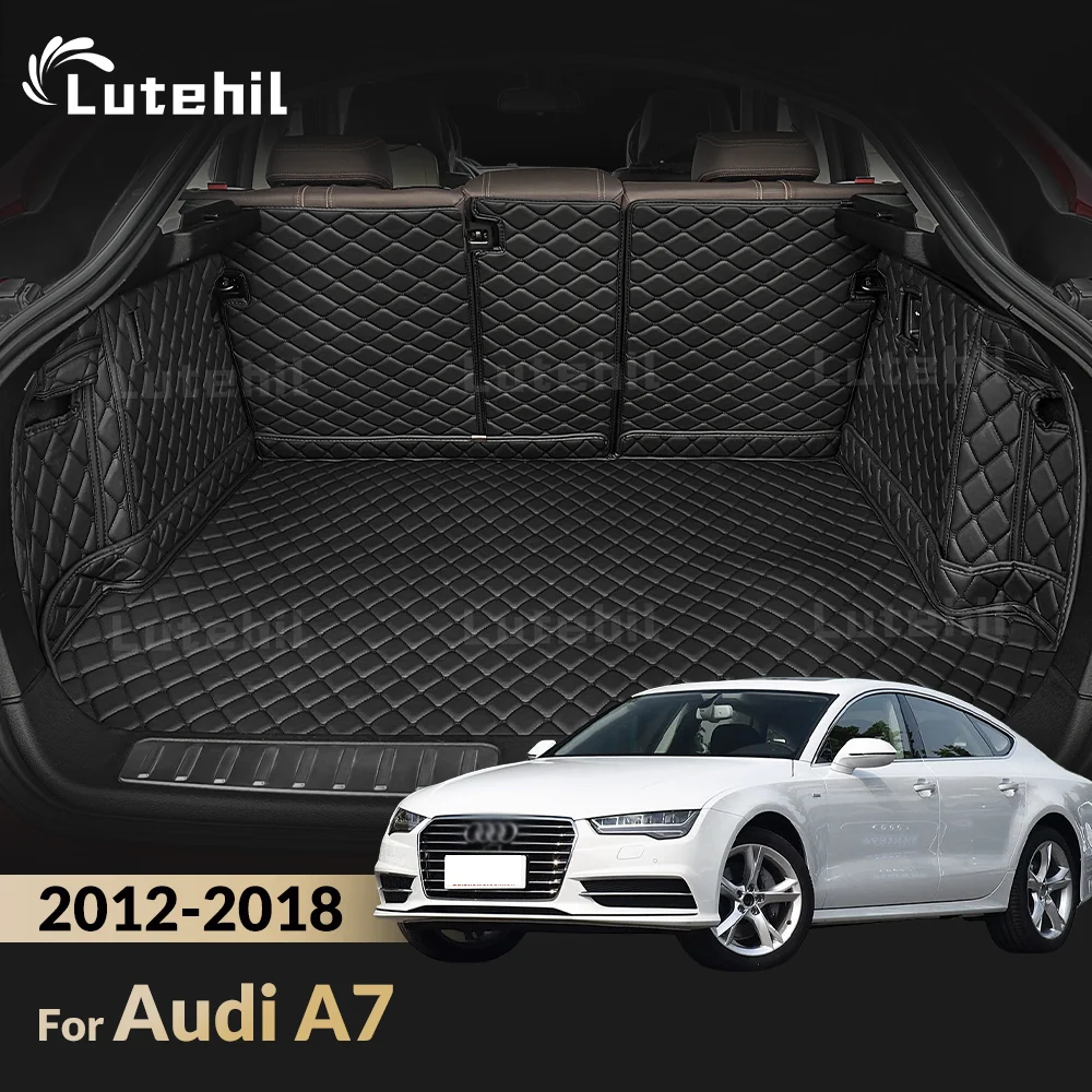 

Для Audi A7 2012-2018 17 16 15 14 13 Автоматический полный коврик для багажника Lutehil, чехол для багажника автомобиля, подкладка для багажника, аксессуары для интерьера