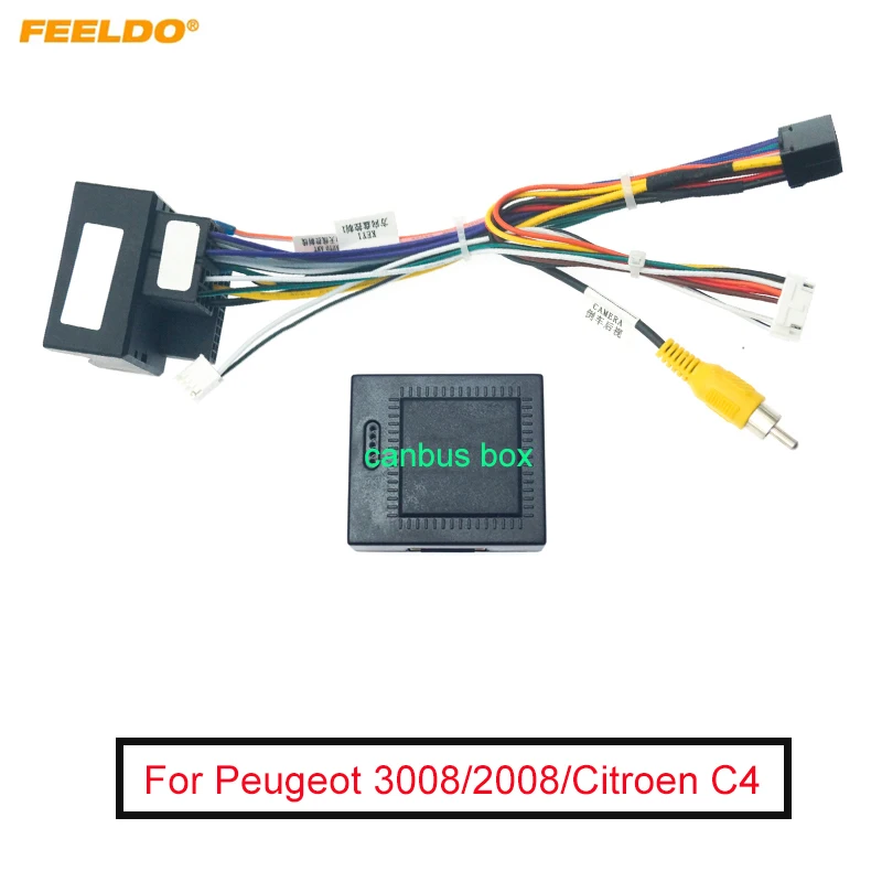 

FEELDO 16-pin Car Android Stereo Wiring Harness For Peugeot 3008/2008/Citroen C4/C-Quatre/C4L/C3 XR/C5/DS6