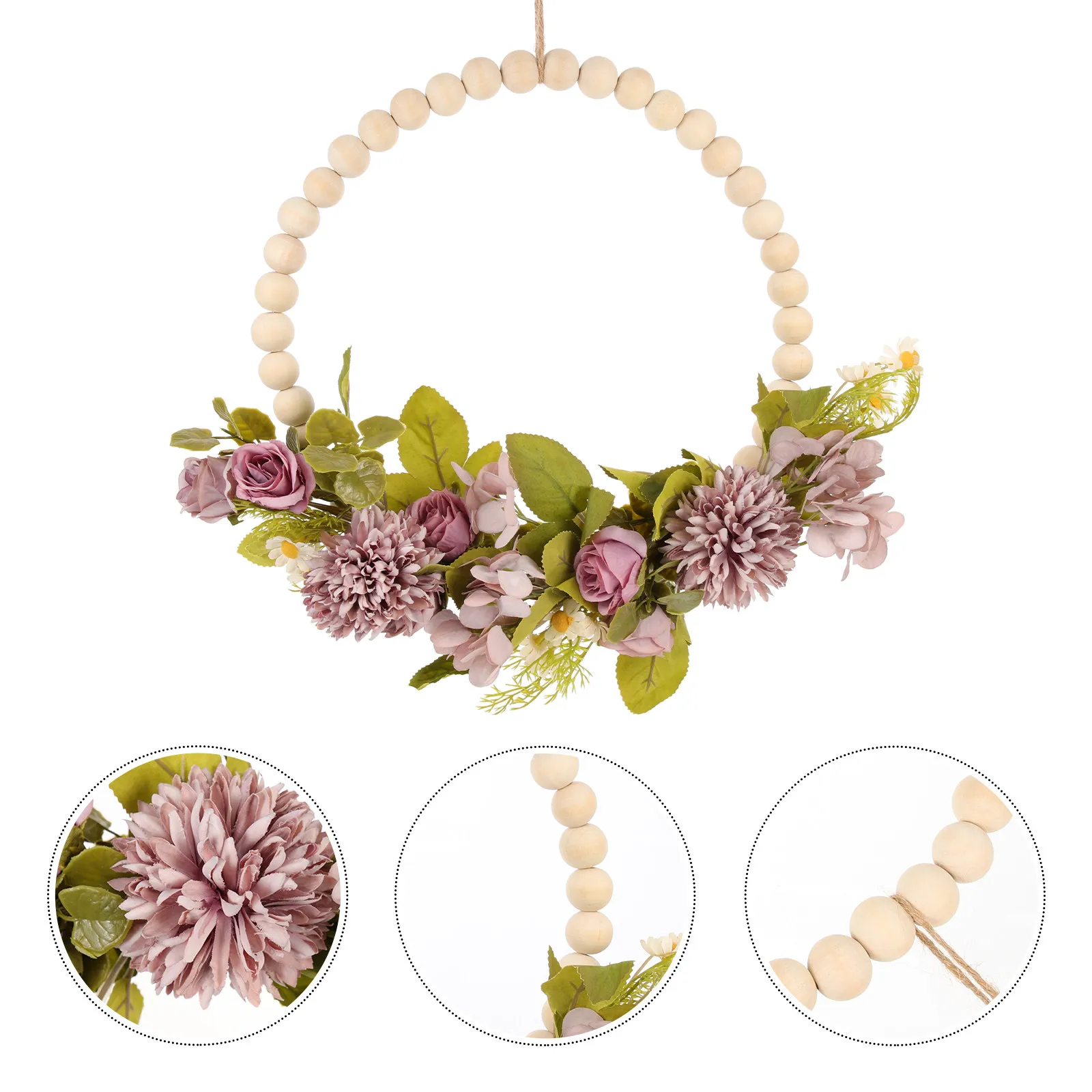 

Искусственный цветочный венок с имитацией зеленых листьев, подвесное украшение для свадьбы, домашнего декора, гирлянда для интерьера и экстерьера, для двери и стены