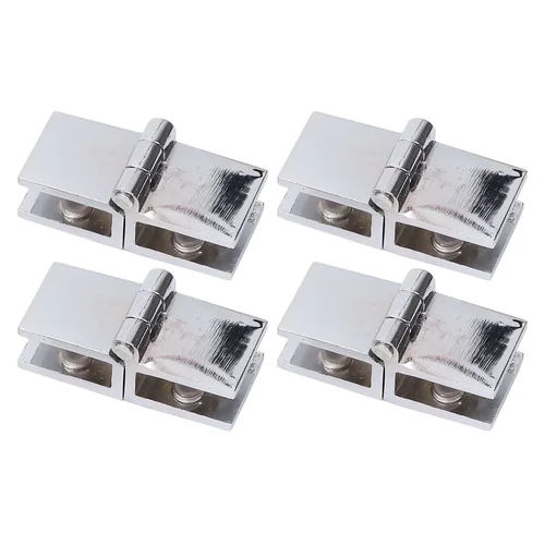 Imagen 2 del producto Bisagras de puerta de vidrio para ducha, abrazadera de puerta de vidrio de doble cara de 180 grados, herrajes para muebles de vidrio de 5mm - 8mm, bisagras resistentes, 4 Uds.