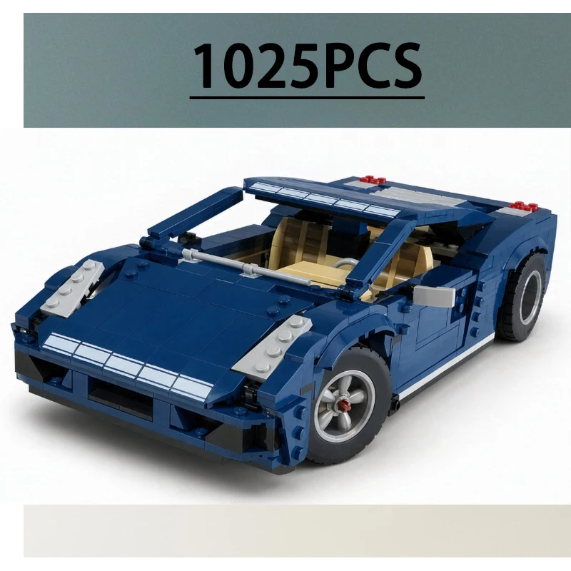 Classic Sports Car, Supercar Building Block Model, 1025-piece Assembly Toy, Birthday Gift,Christmas and New Year Decoration Gift