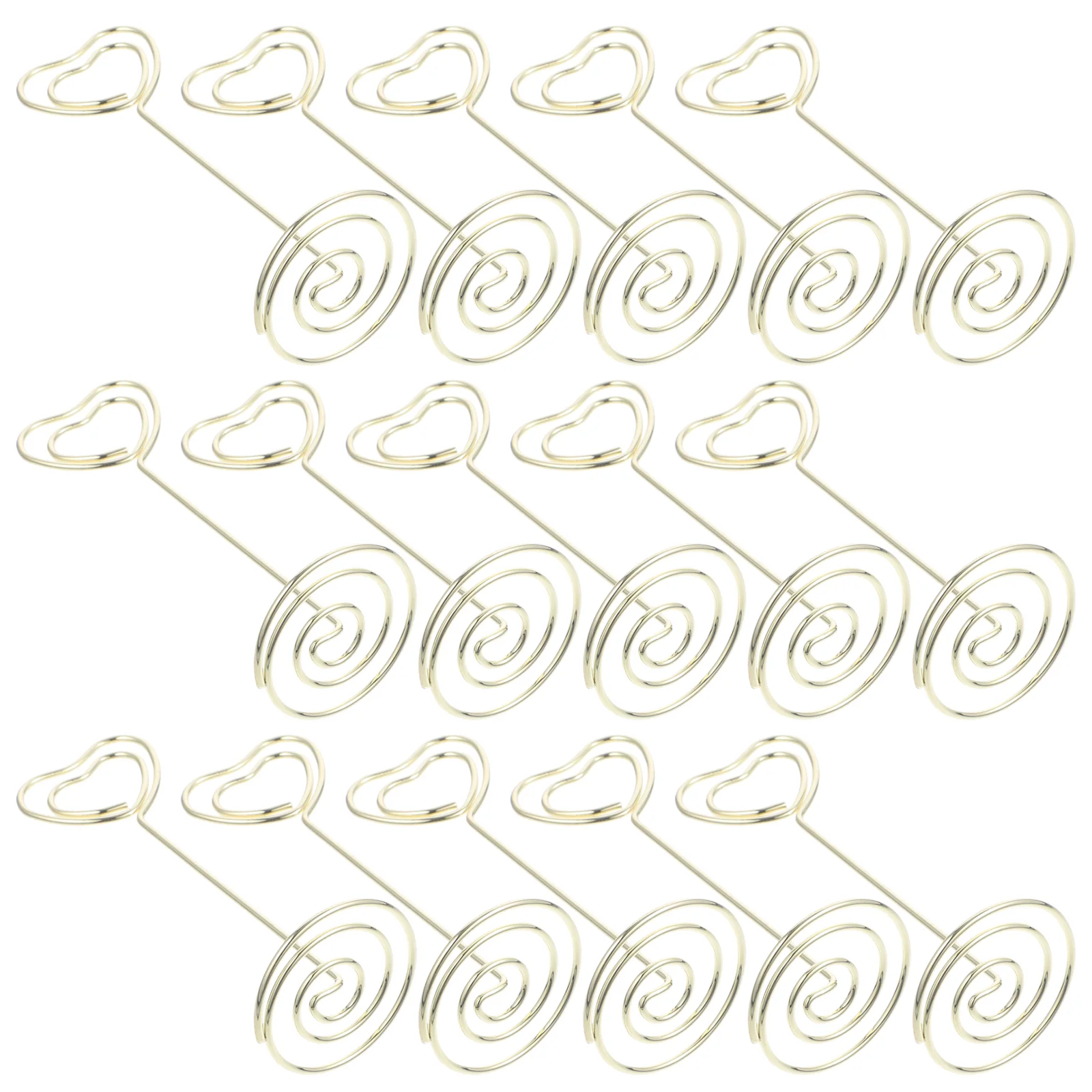 

24PCS Heart Shape Photo Holder Stands Table Number Holders Paper Menu Clips for Wedding Banquet Party (Golden)