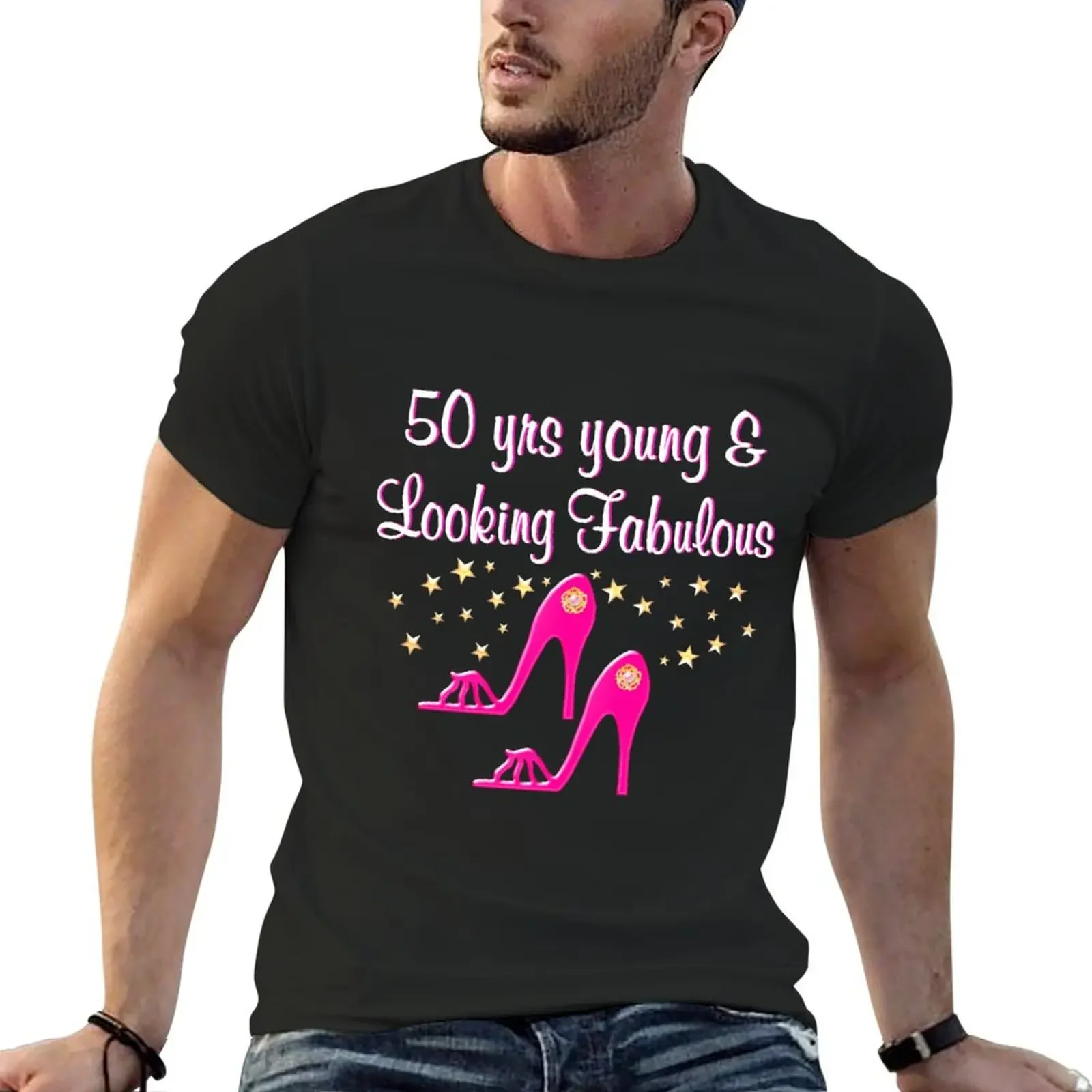 

50 YEAR OLD SHOE QUEEN T-Shirt customs vintage anime shirt designer shirts mens t shirts top quality