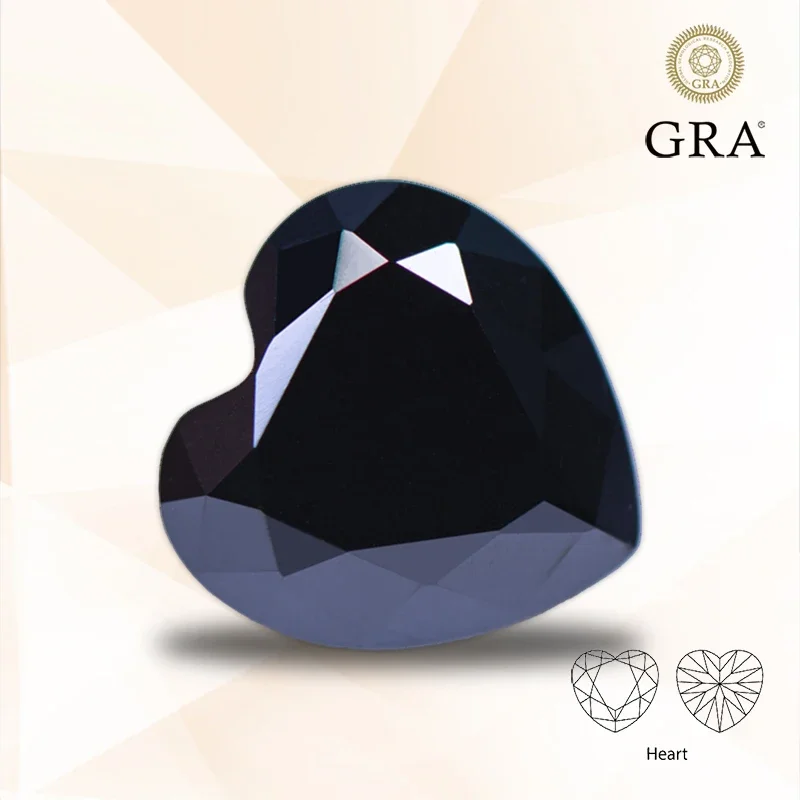 

Moissanite Stone Black Color Heart Shape Pass Diamond Tester Charms with GRA Certificate for Jewelry Making pendant Materials