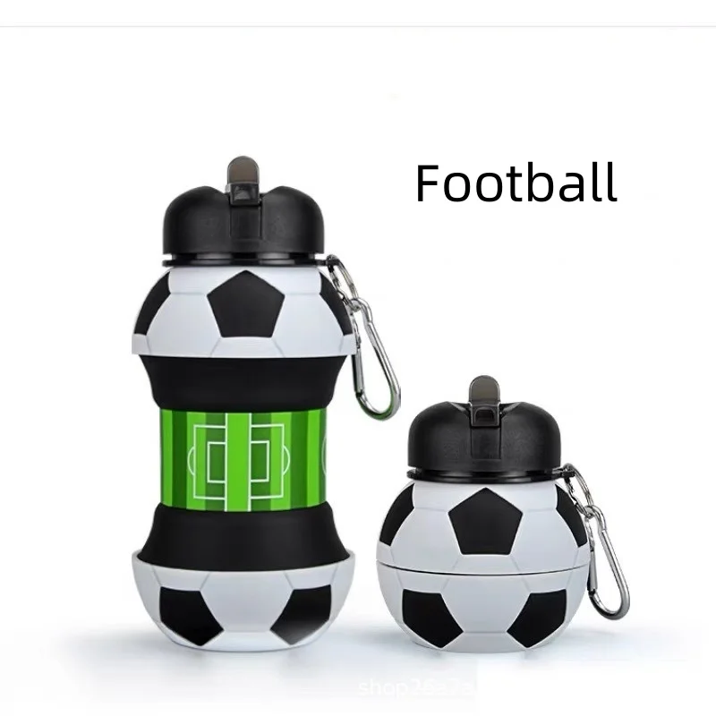 Fold Water Bottle Camping Cups Mug Outdoor Sports Basketball Football Tennis Golf School Leakproof Portable Kids Water Bottle