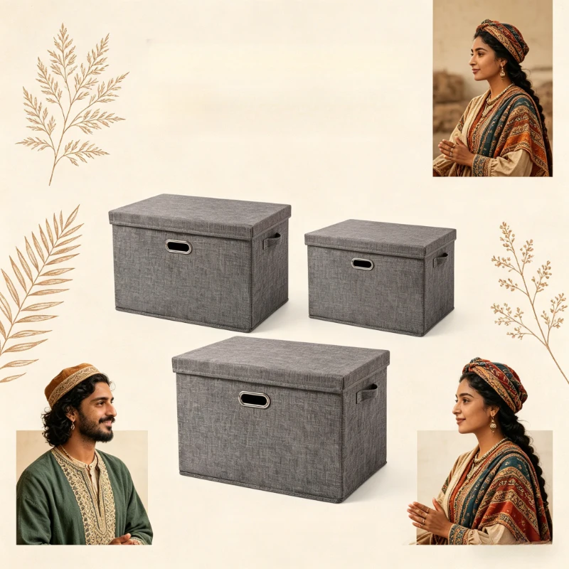 

Набор из 3-х складных коробок для хранения (S/M/L) из нетканого материала с крышкой, моющиеся, для игрушек, одежды, дома, шкафа, офиса, детской комнаты