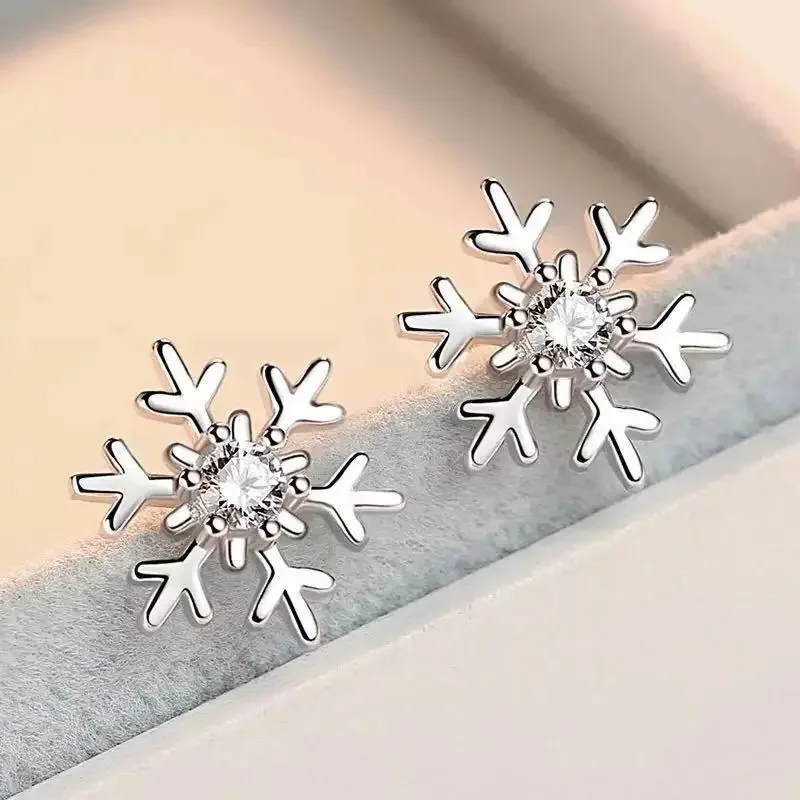 Earrings 925 Sterling Silver Women Sparkling Zirconium Long shaped Hoop Earring For Anniversary Wedding Jewelry Gifts