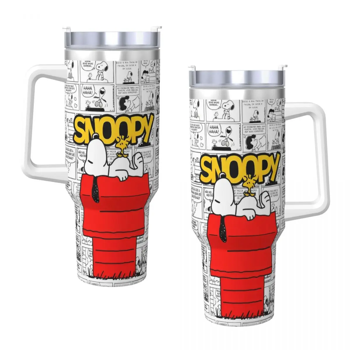 Snoopy Peanuts Tumbler Hot Drinks Water Bottle Portable Stainless Steel Coffee Mug Graphic Travel Mugs Cup