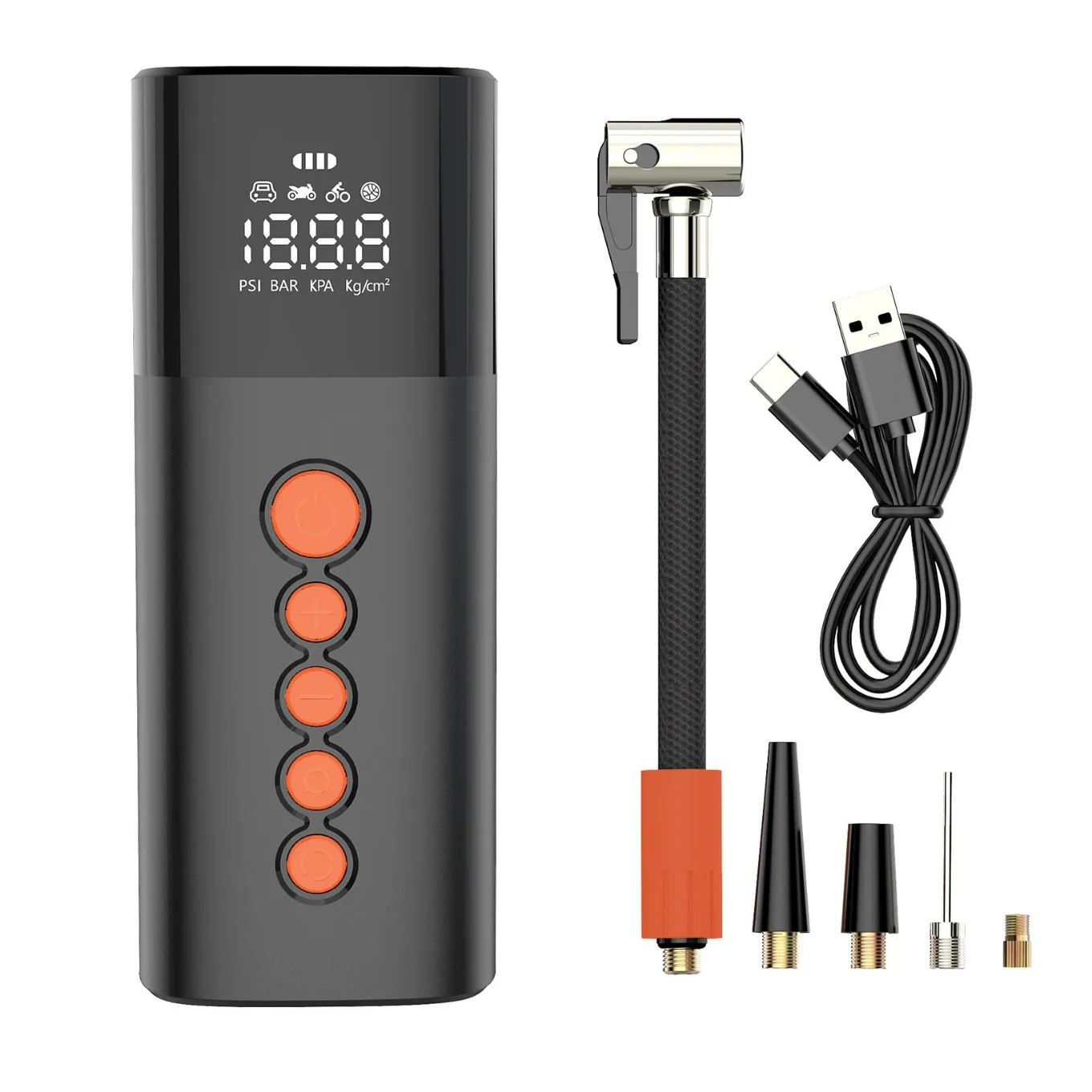 Portable 150psi Wireless 12V Air Compressor Pump ABS Electric Ball Inflator with TPM for Car Tires