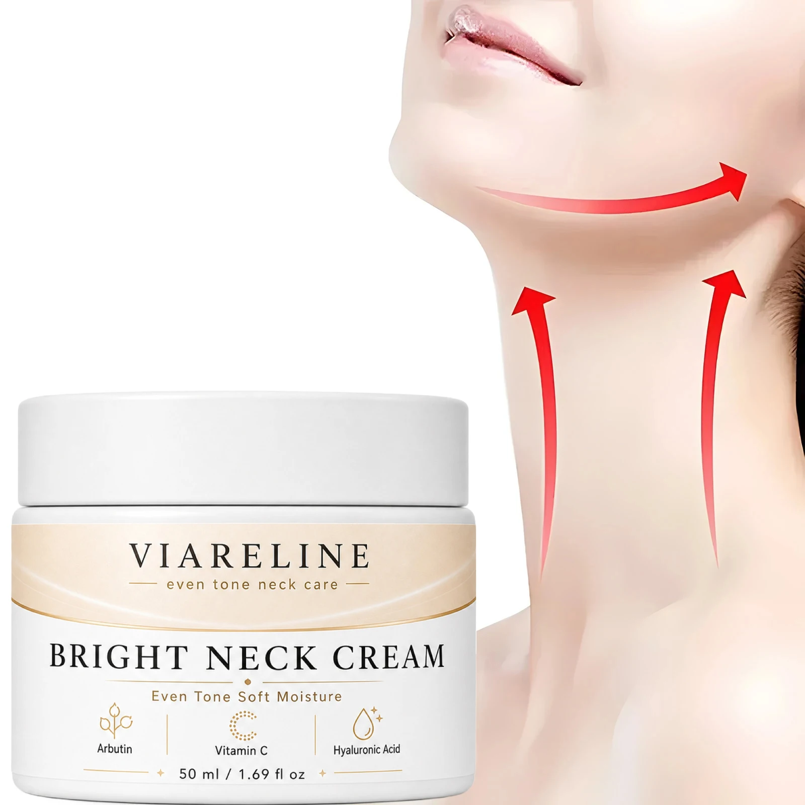 Neck Cream Tightening Lightening Fine Lines Neck Contours Remove Double Chin Eliminates Dark Brightening Skin Neck Massage Cream