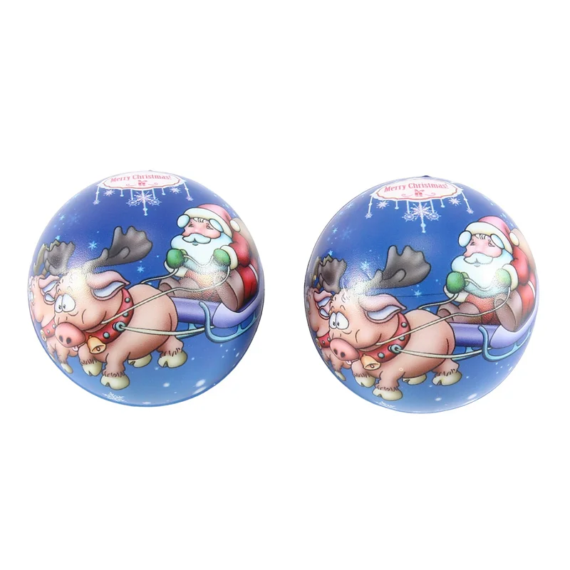 12pçs pu mole antiestresse, boneco de neve de papai noel, presente de natal, recuperação lenta, antiestresse, espremer durável