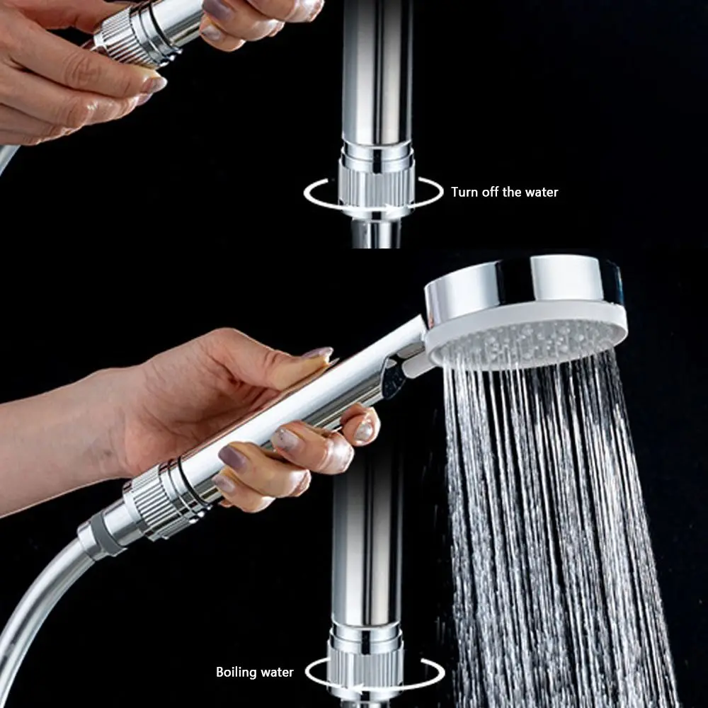 Adjust Shower Head Arm Diverter Flow Limiter Water Pressure Control Sprayer Shut-Off Switch Water Flow Regulator Bathroom Parts