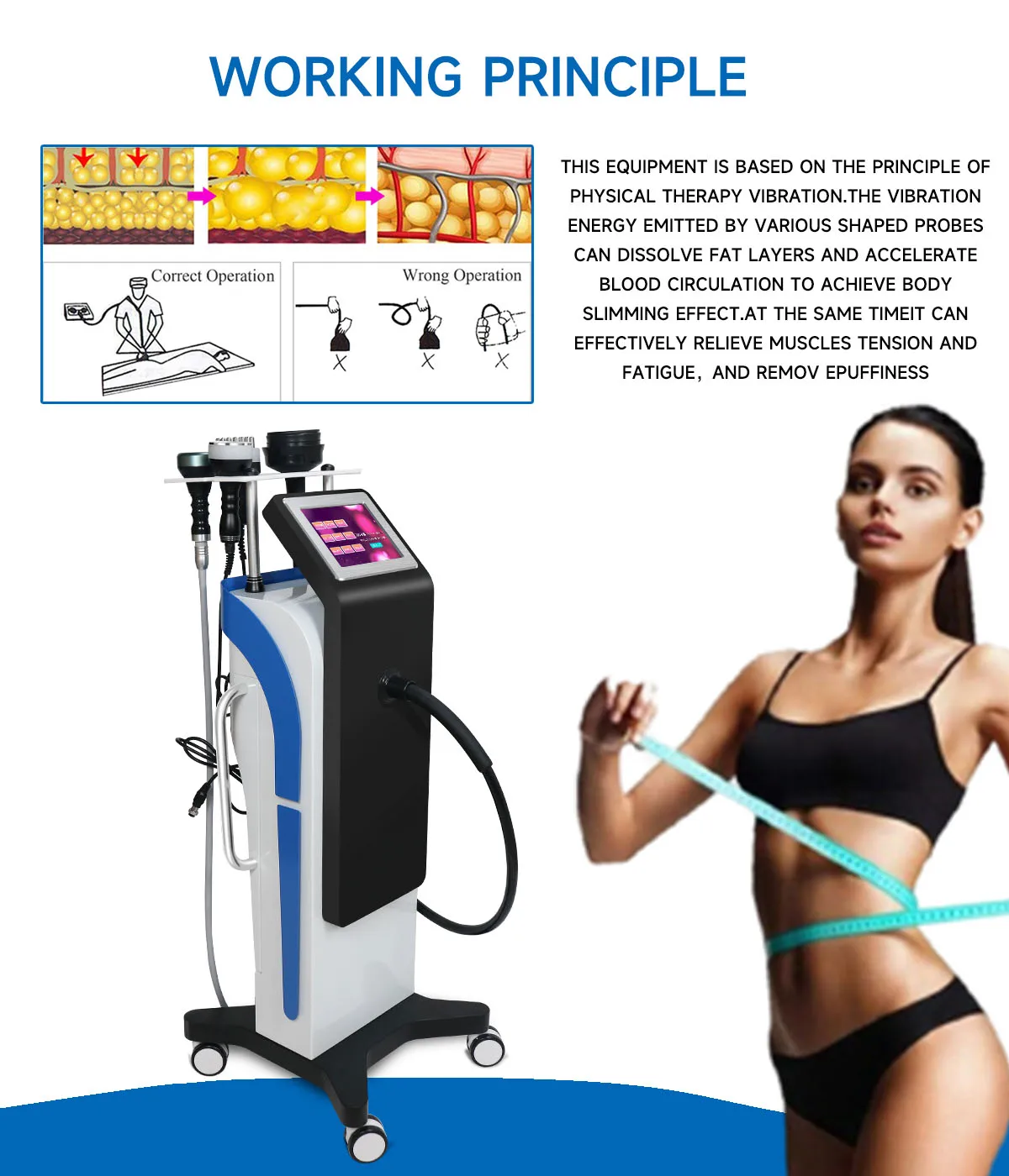 

Multifunctional G8 Vibration Scrupting Body Shaping BIO Vacuum Therapy High Frequency Massage Slimming Machine