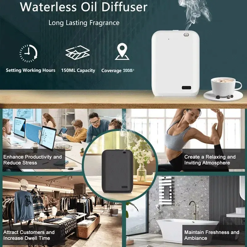 Smart Scent Air Machine for Home Room Fragrance Diffuser Electric Smell For Home Bluetooth Waterless Diffuser For Hotel Spa