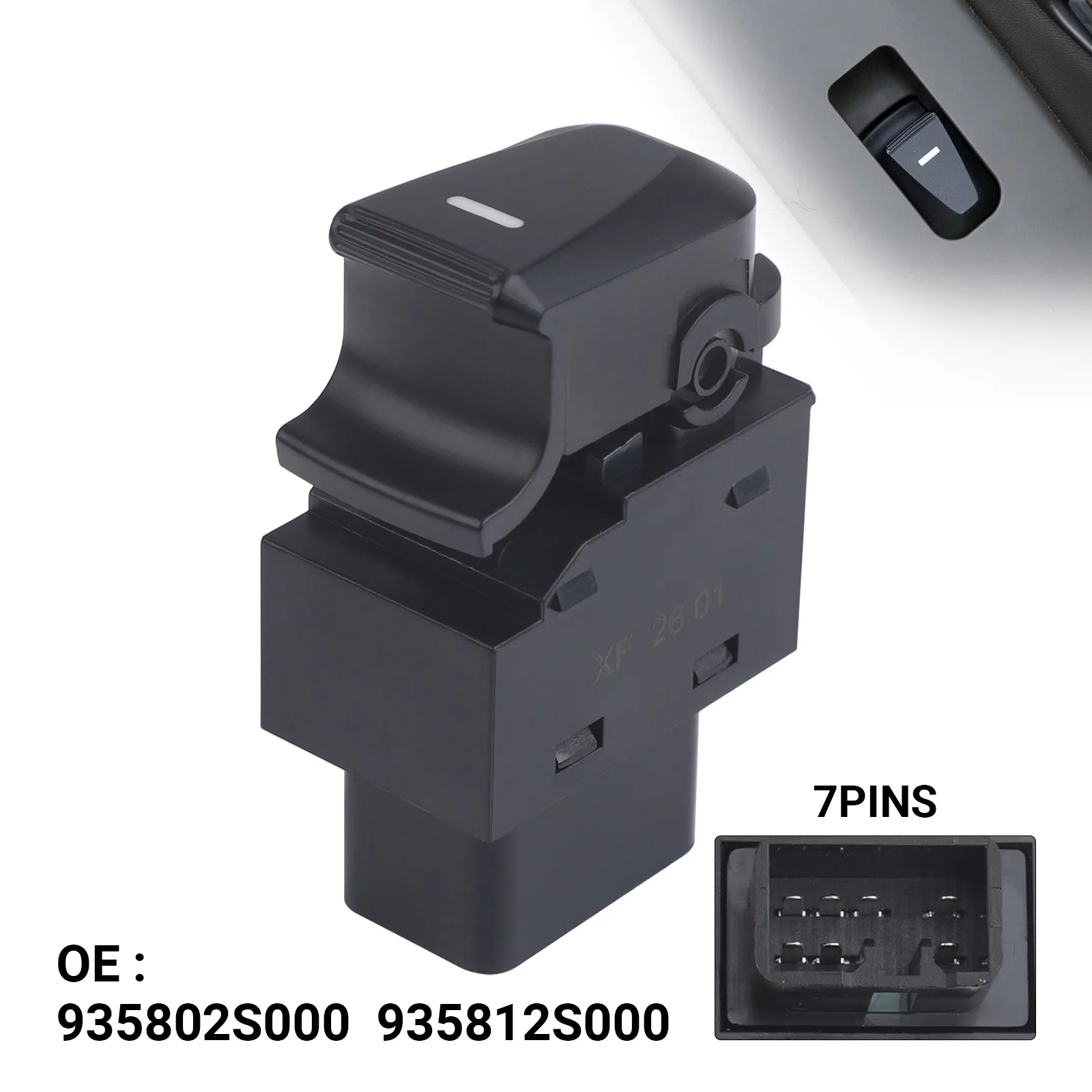

935812S000 1pc/3pcs Passenger Window Control Switch Button Suitable For Hyundai Ix35 Tucson Ix 2009-2015 935802S000 93580-2S000