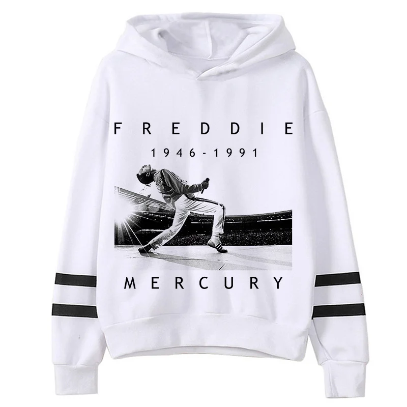 Freddie Mercury Mecury the Queen Band hoodies male printed grunge men sweatshirts graphic hip hop