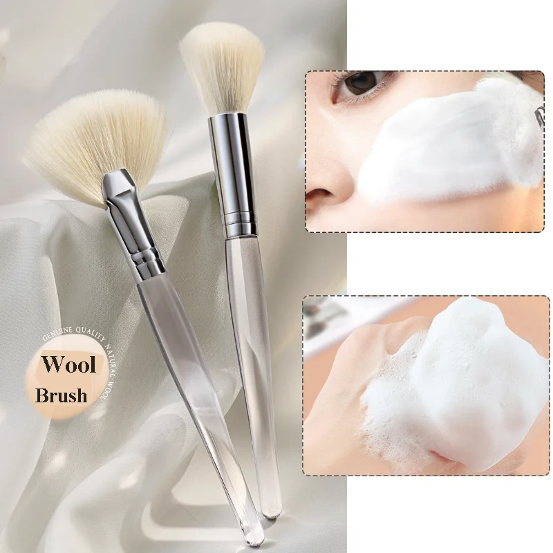 Facial Cleanser Brush Soft Face Massage Fan Wash Brush Pore Cleanning Exfoliating Beauty Face Mask Brush Portable Skin Care Tool