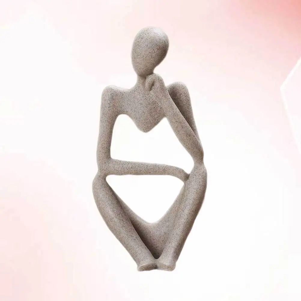 

Abstract Resin Desk Ornament Creative Design Home Ornament Grey 51408 Desktop Decoration Office Living Room Decor