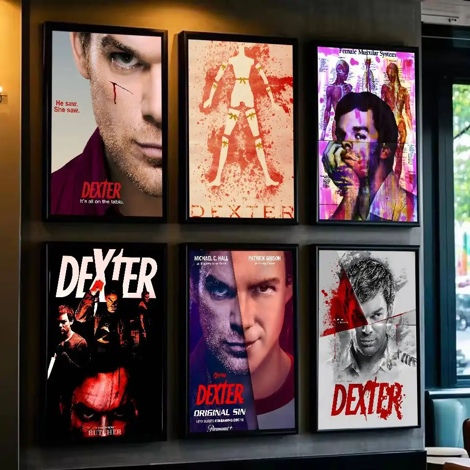 ملصق فني رعب على شكل حرف D من المسلسلات التلفزيونية مع مطبوعات هدية تزيين غرفة النوم وغرفة المعيشة #3