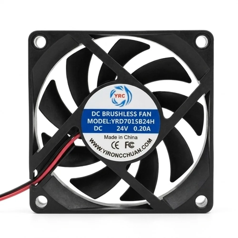 For YRC YRD7015B24H DC24V 0.20A 2-wire Inverter Cooling Fan