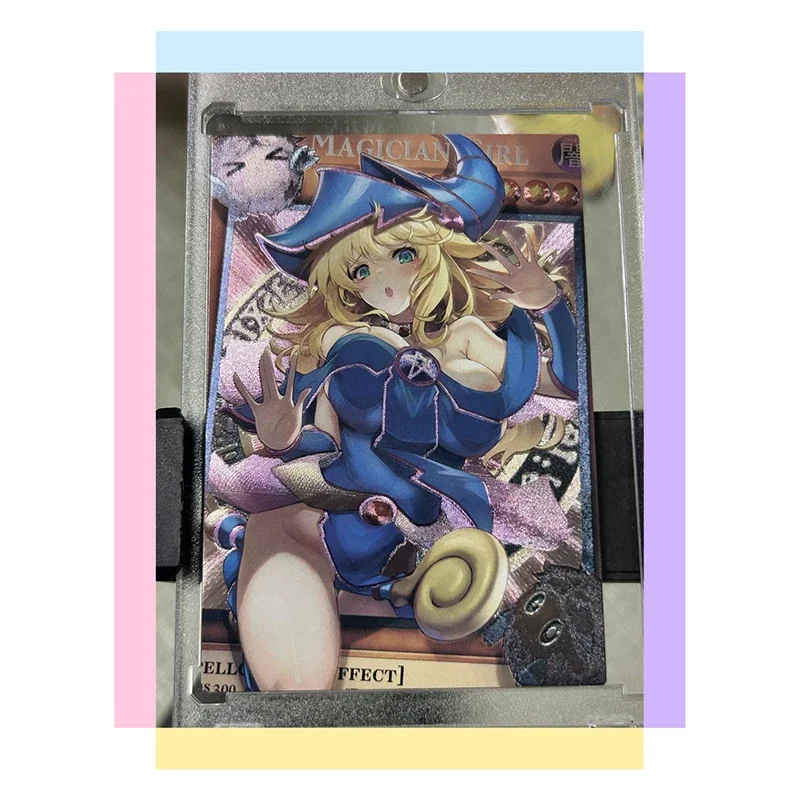 Diy 1Pcs/set Yu-Gi-Oh! Anime Characters Black Magician Girl Board Game Card Homemade Kids Toys Collection Card Christmas Gift